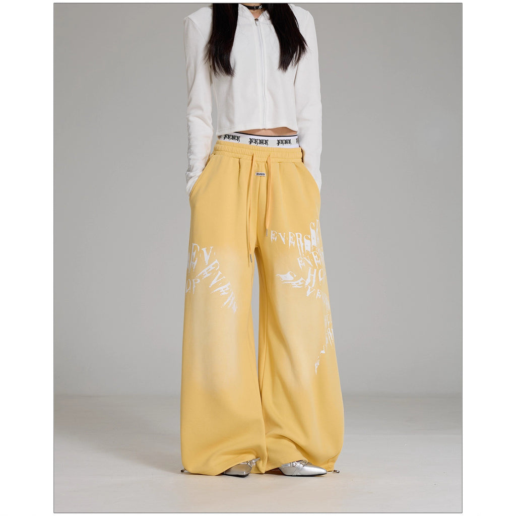 Hip Hop Print Loose Fit Sweatpants