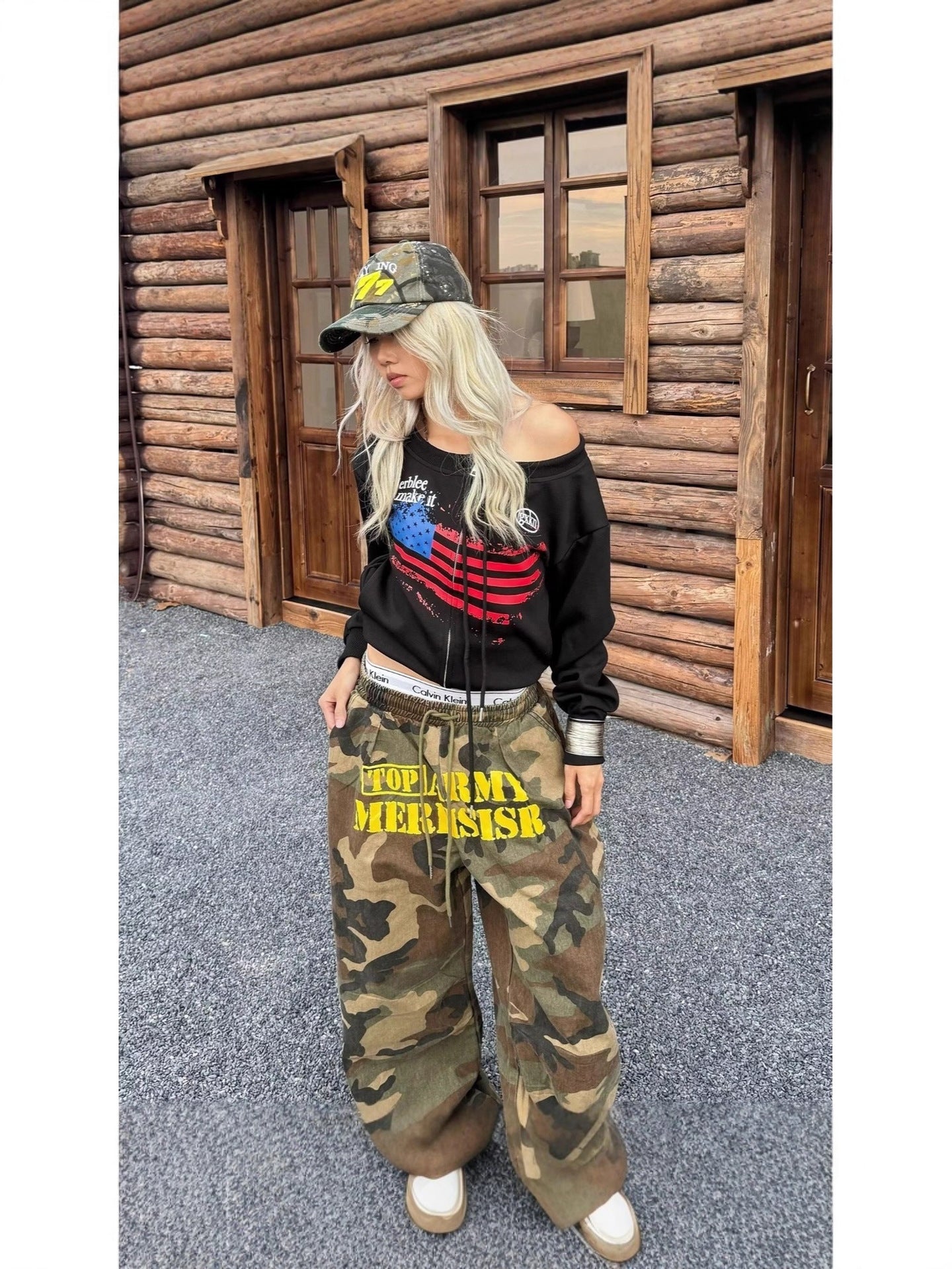 Casual Camouflage Straight Leg Pants