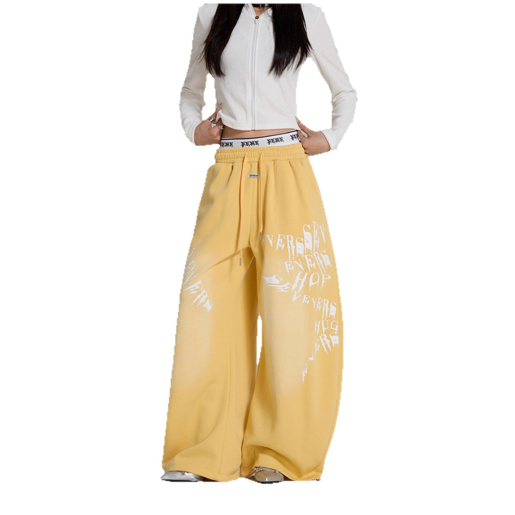 Hip Hop Print Loose Fit Sweatpants